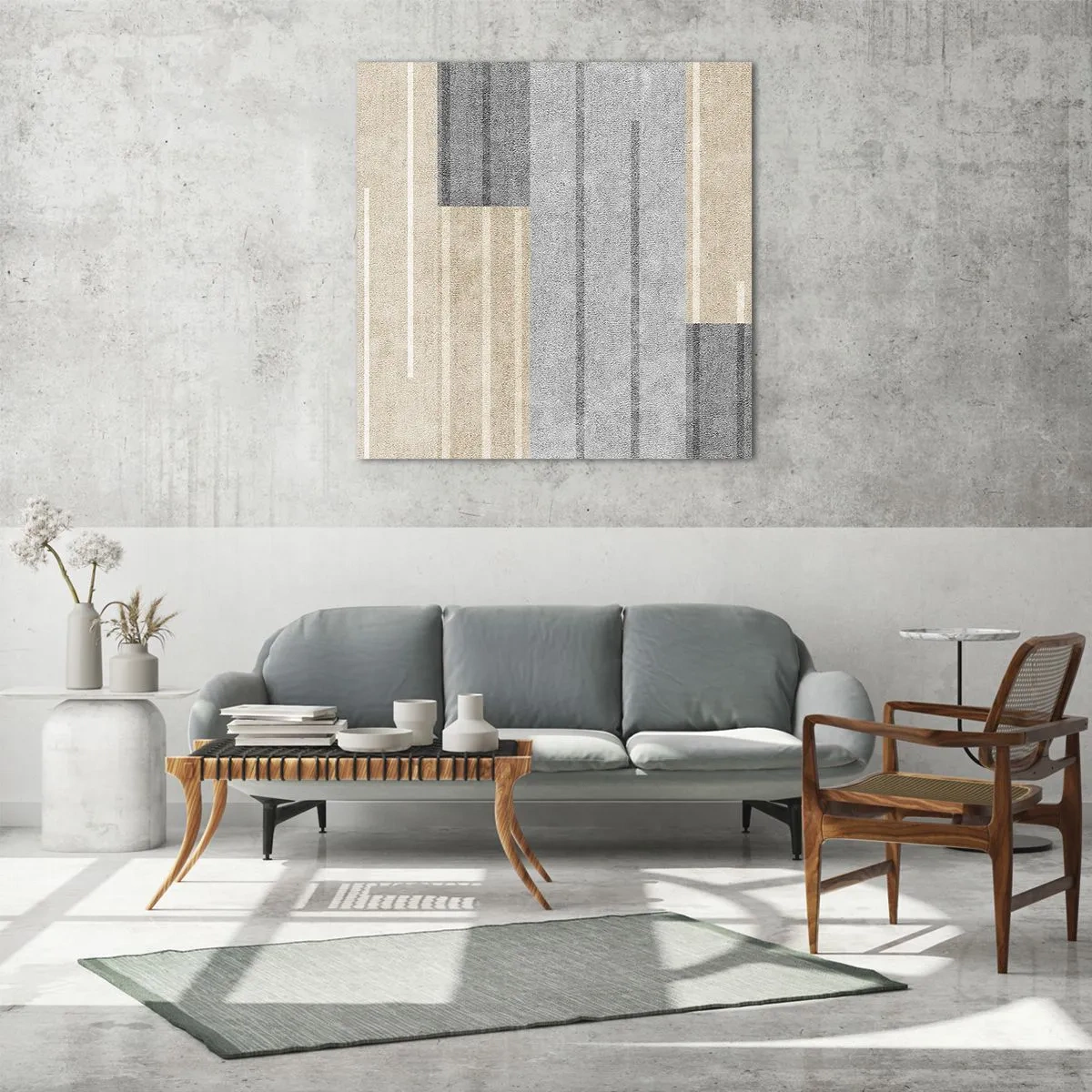 Impression sur verre - Image sur verre - Composition : se tenir droit - 40x40 cm