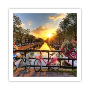 Affiche - Poster - Matin de printemps à Amsterdam - 60x60 cm