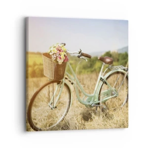 Impression sur toile - Image sur toile - Je vais rester un petit moment - 30x30 cm