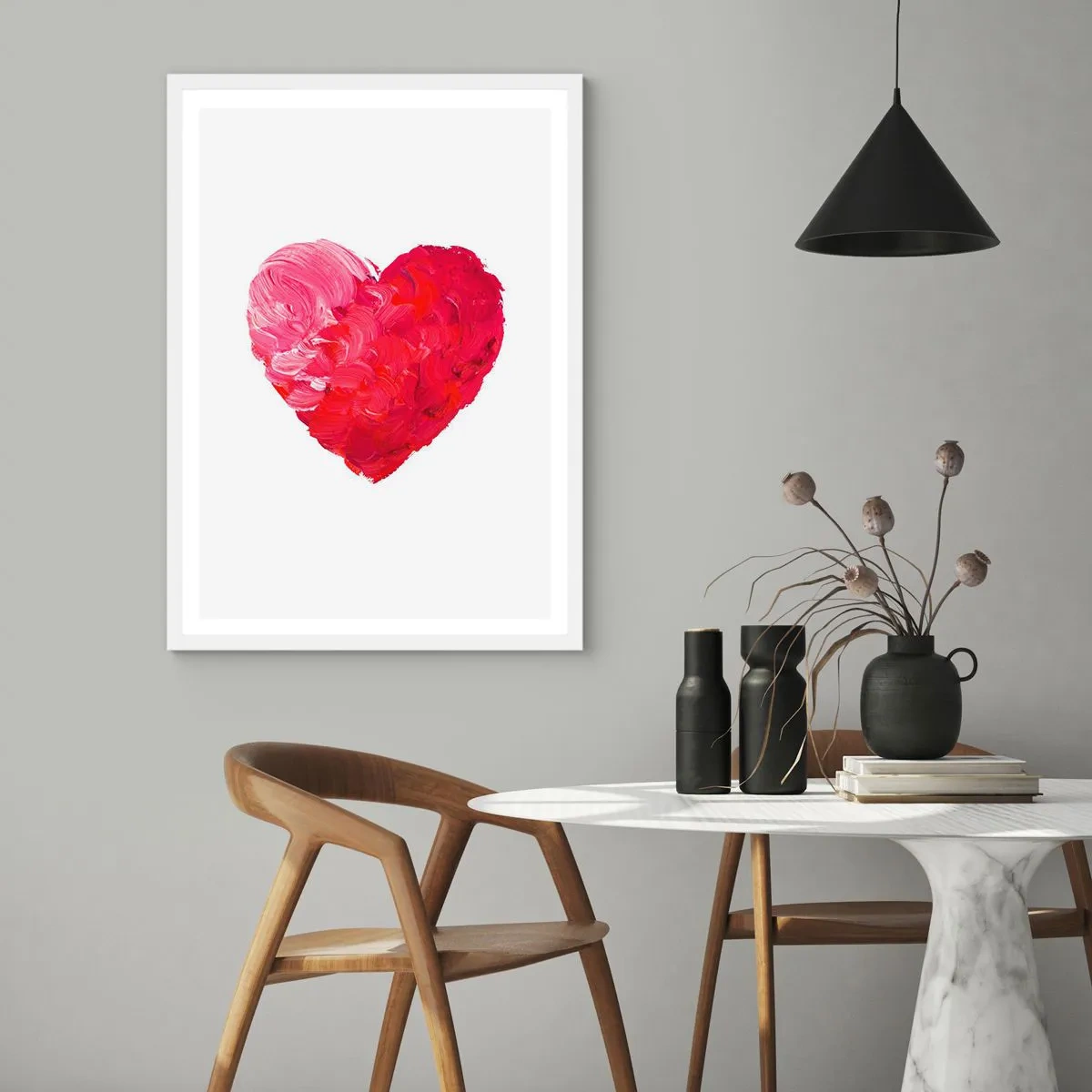 Affiche dans un cadre blanc - Poster - All you need is love - 40x50 cm
