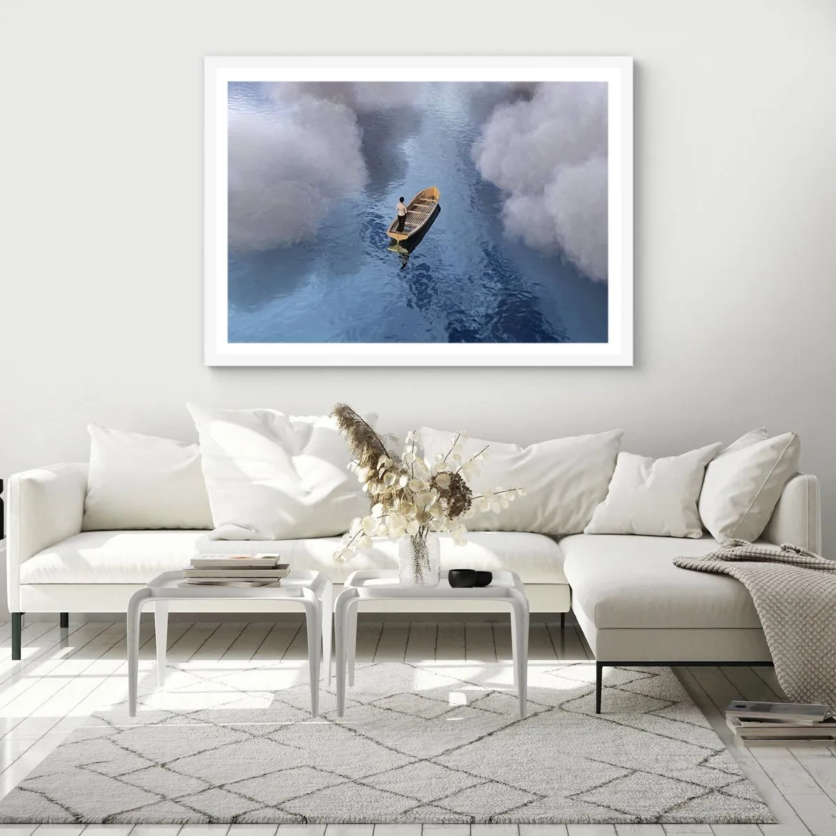 Affiche dans un cadre blanc - Poster - Vie – voyage – inconnu - 40x30 cm