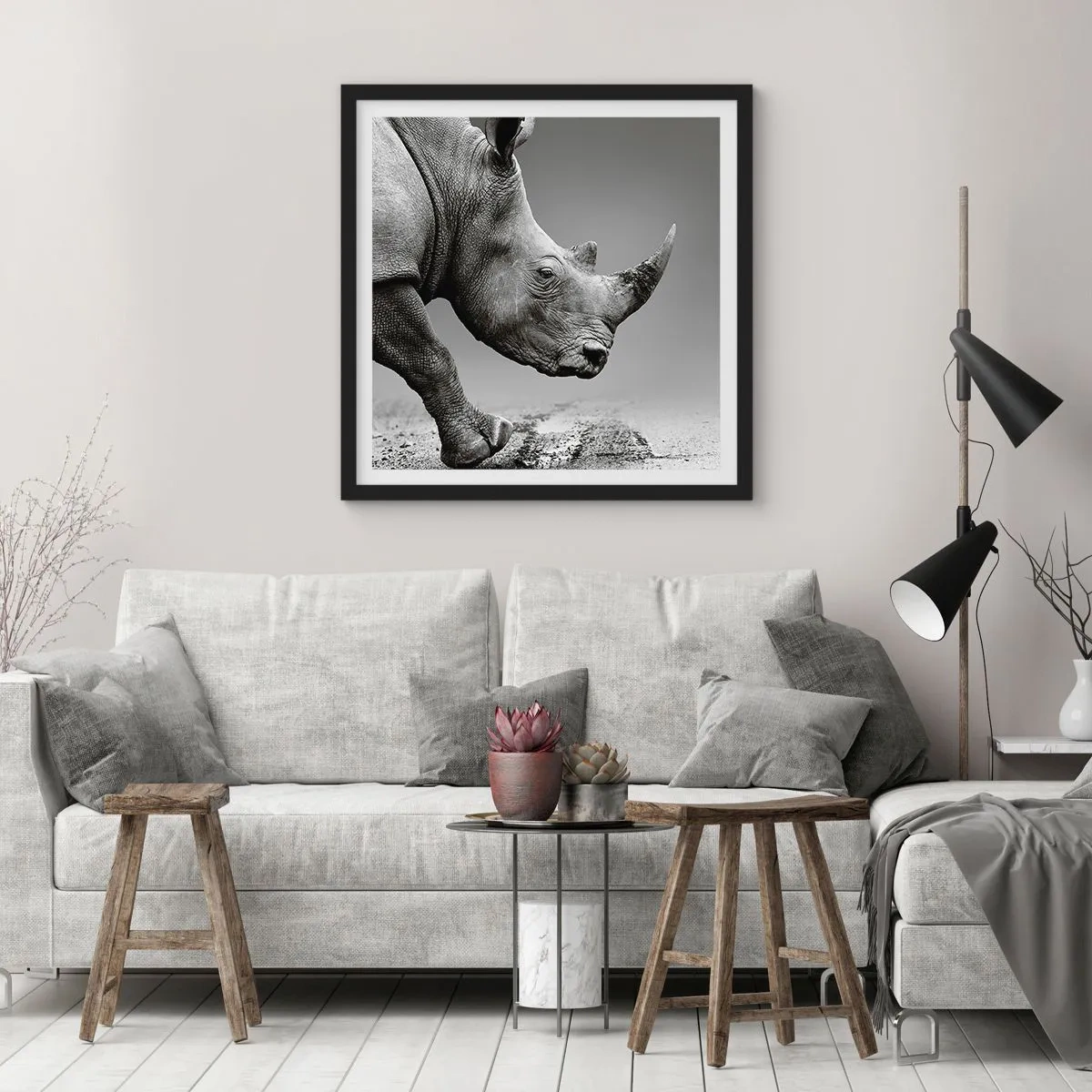 Affiche dans un cadre noir - Poster - Force inarrêtable - 40x40 cm