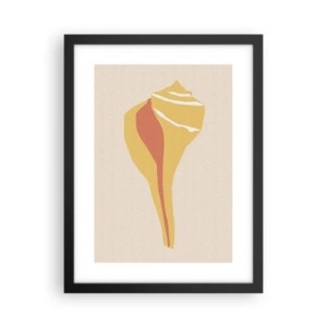 Affiche dans un cadre noir - Poster - Abstraction organique – croissance - 30x40 cm