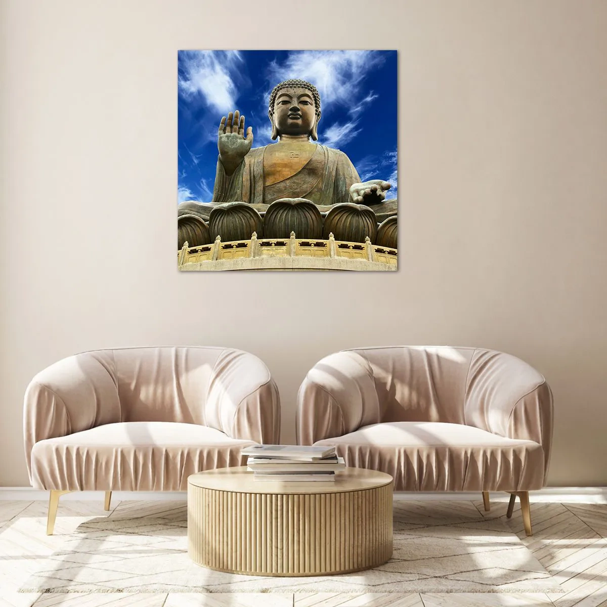 Impression sur verre - Image sur verre - Vivre sans peur - 40x40 cm