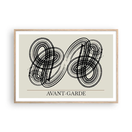 Affiche dans un chêne clair - Poster - C'est venu spontanément - 100x70 cm