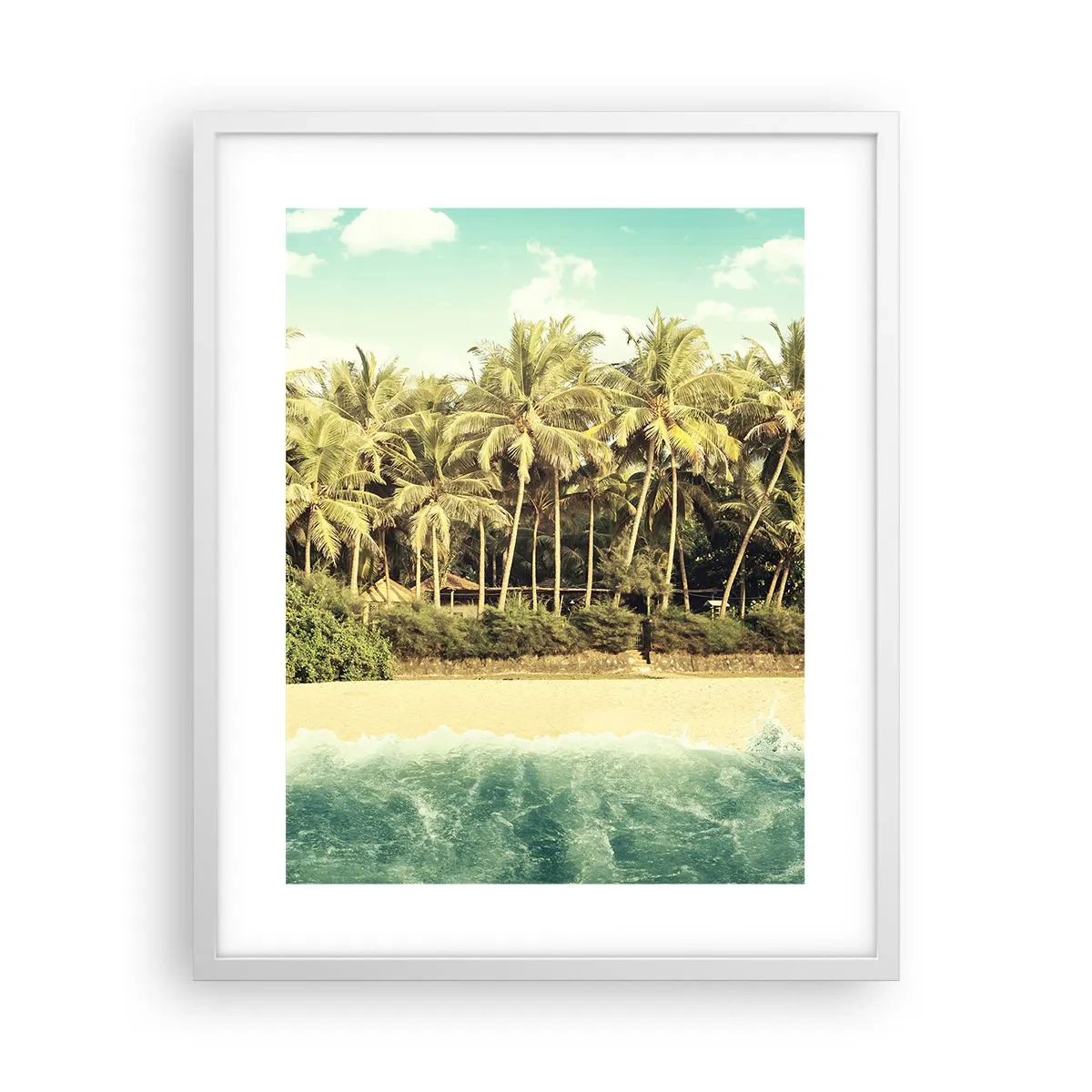 Affiche dans un cadre blanc - Poster - Peut-être ici? - 40x50 cm