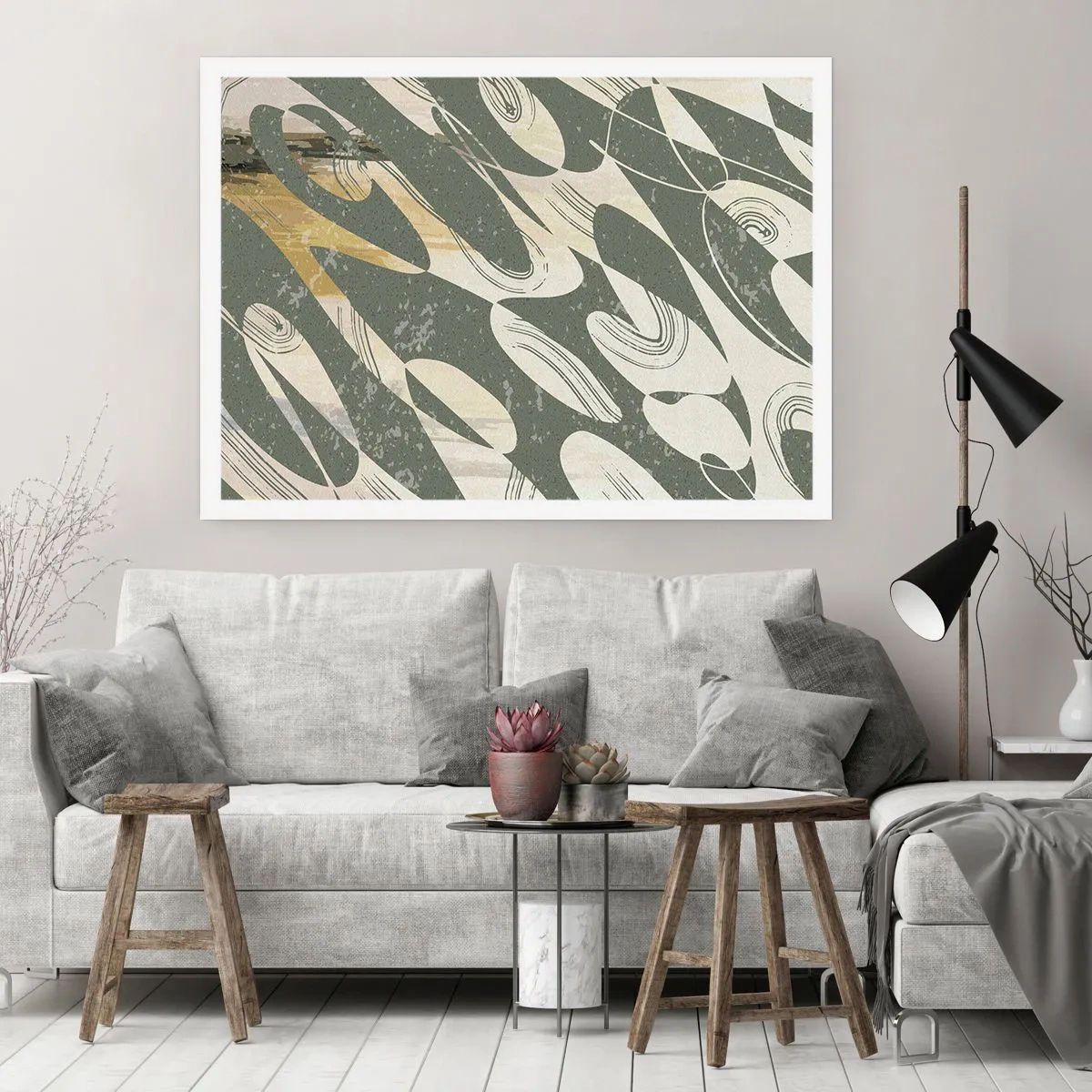 Affiche - Poster - Abstraction rythmique - 50x40 cm