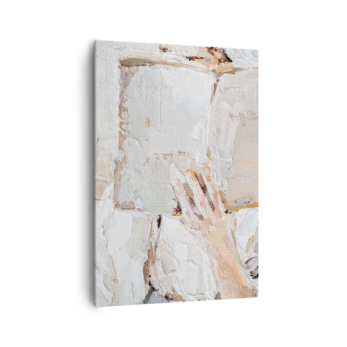 Impression sur toile - Image sur toile - Une peinture impressionniste d'une main tenant un livre ouvert. - 70x100cm - Dans un autre monde - Décoration murale moderne pour le salon et la chambre ARTTOR