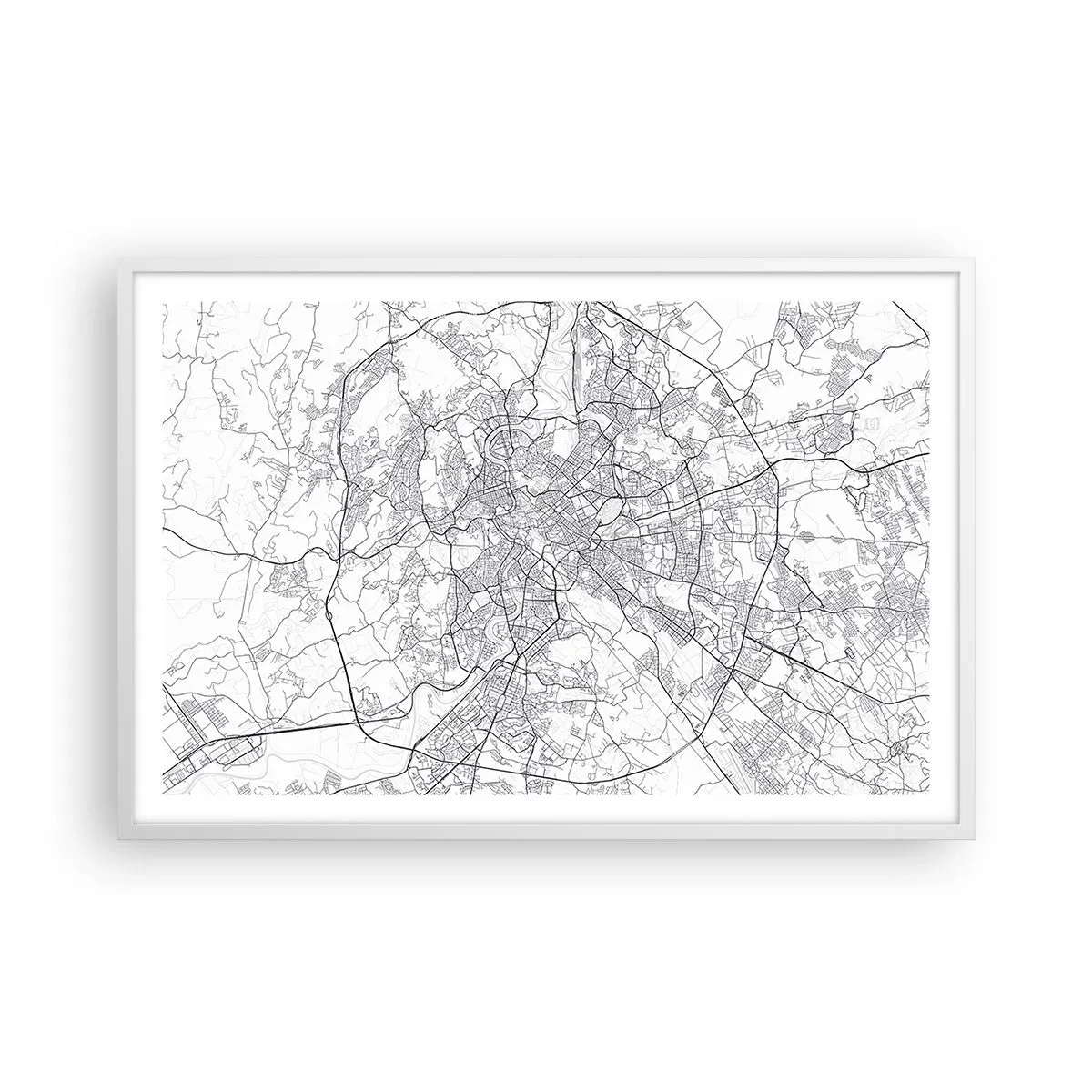 Affiche dans un cadre blanc - Poster - Cercle romain - 91x61 cm