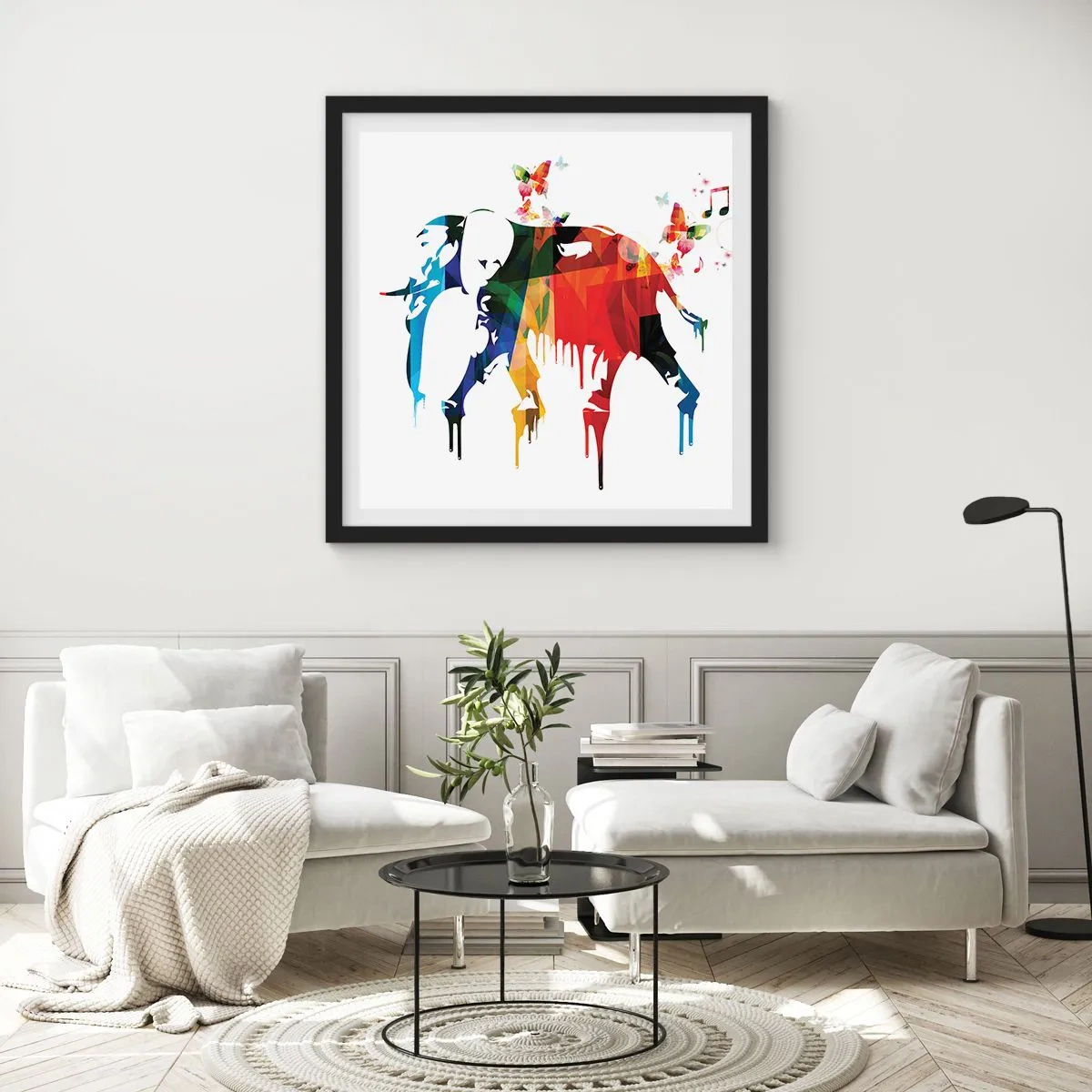 Affiche dans un cadre noir - Poster - Tout le monde peut danser - 40x40 cm