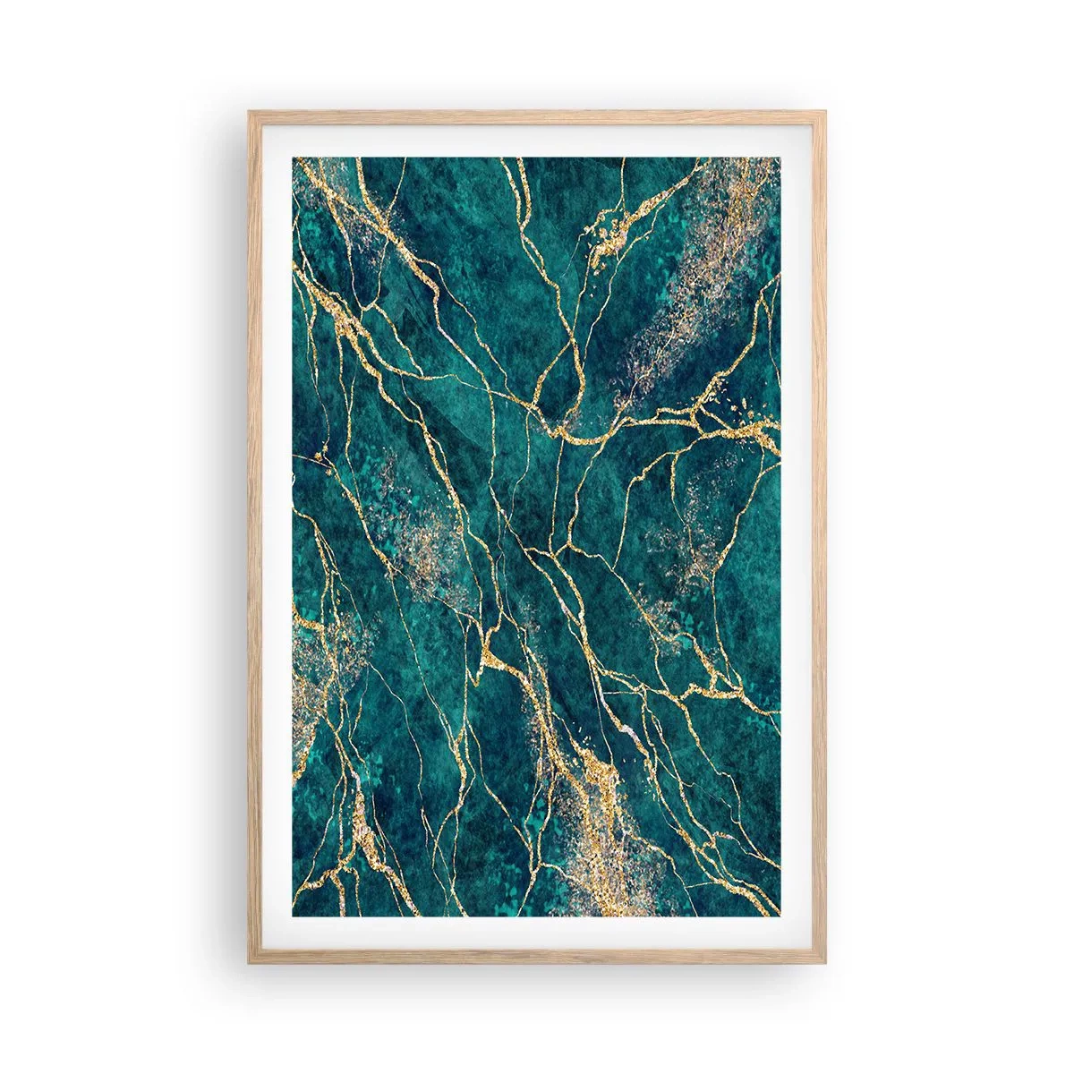 Affiche dans un chêne clair - Poster - Mine d'or - 61x91 cm
