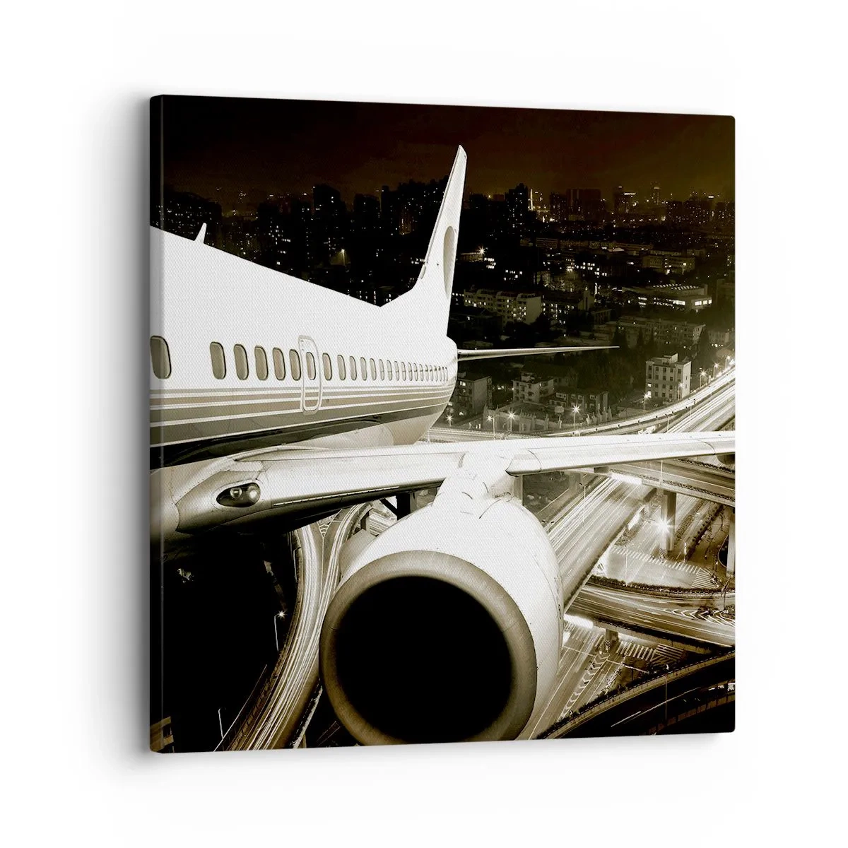 Impression sur toile - Image sur toile - Vole dans la nuit - 30x30 cm