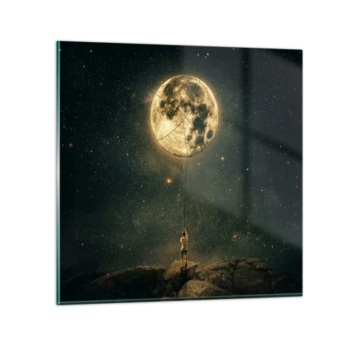 Impression sur verre - Image sur verre - Celui qui a volé la lune - 50x50 cm