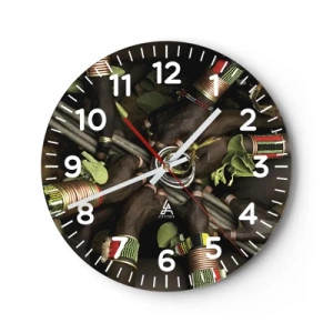 Horloge murale - Pendule murale - Nous sommes ensemble - 30x30 cm