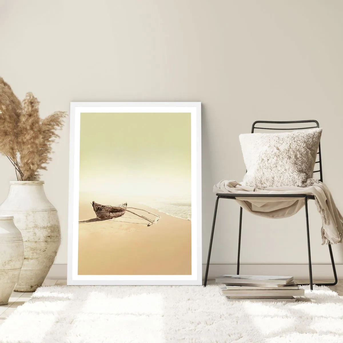 Affiche dans un cadre blanc - Poster - Mémoire des mers du sud - 40x50 cm