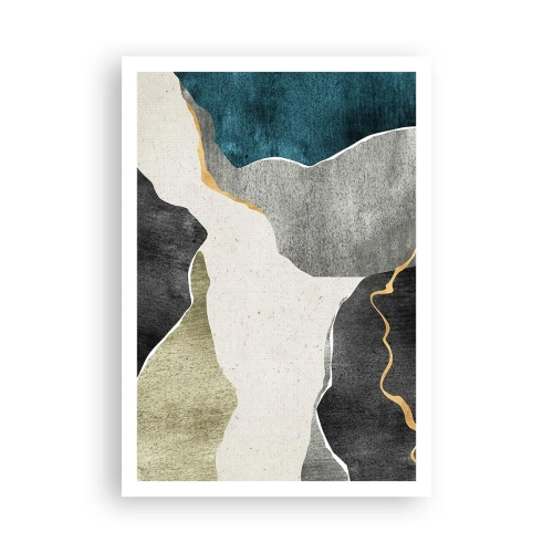 Affiche - Poster - Composition mosaïque avec un fil d'or - 70x100 cm