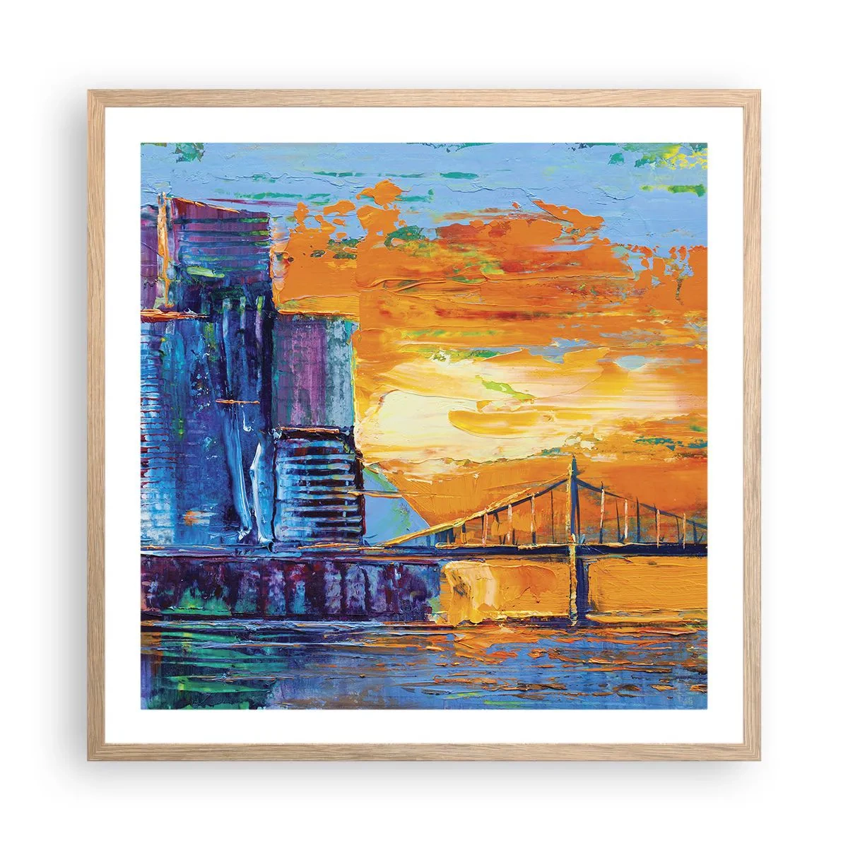 Affiche dans un chêne clair - Poster - Culture et nature - 60x60 cm