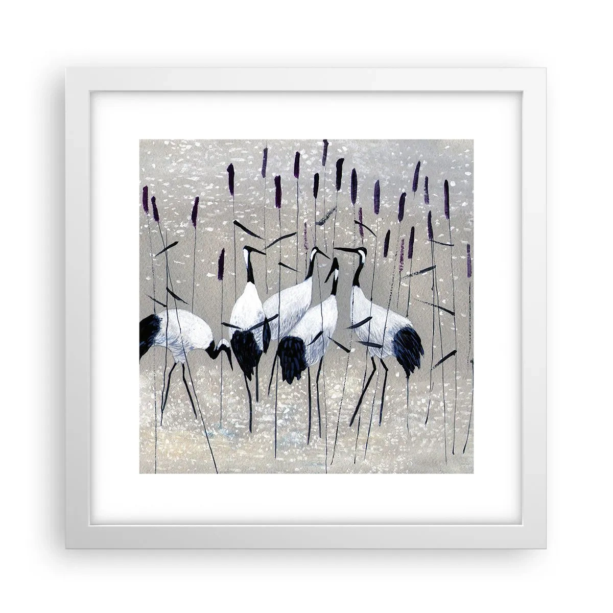 Affiche dans un cadre blanc - Poster - Parmi les siens - 30x30 cm