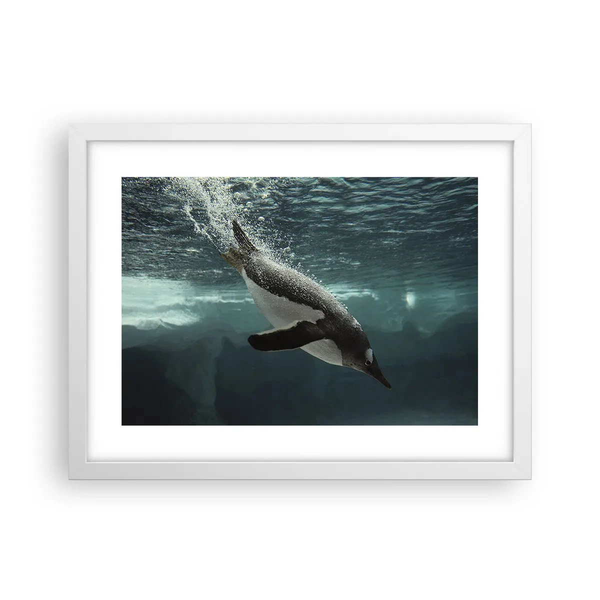 Affiche dans un cadre blanc - Poster - Bienvenue dans mon monde - 40x30 cm