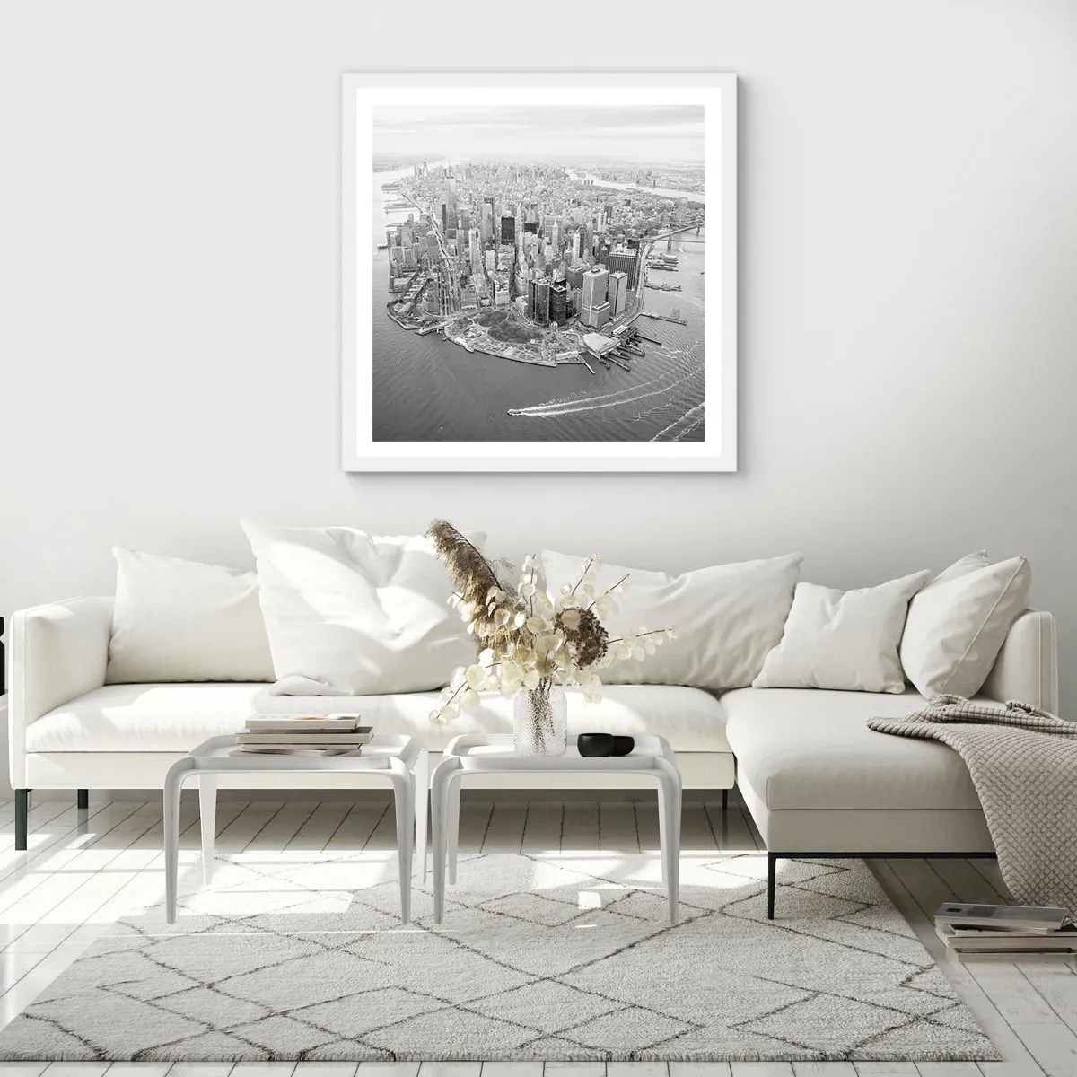 Affiche dans un cadre blanc - Poster - Comment ne pas aimer ? - 60x60 cm