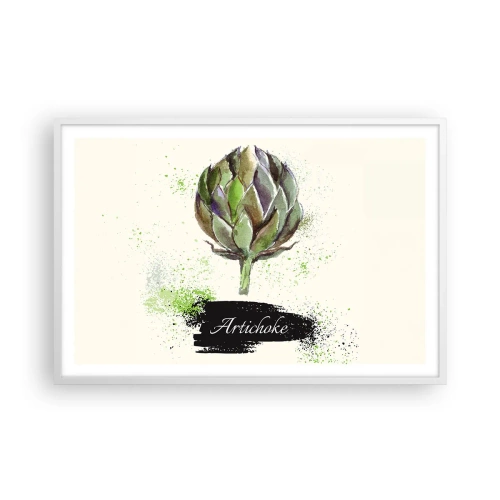 Affiche dans un cadre blanc - Poster - Vive les légumes! - 91x61 cm
