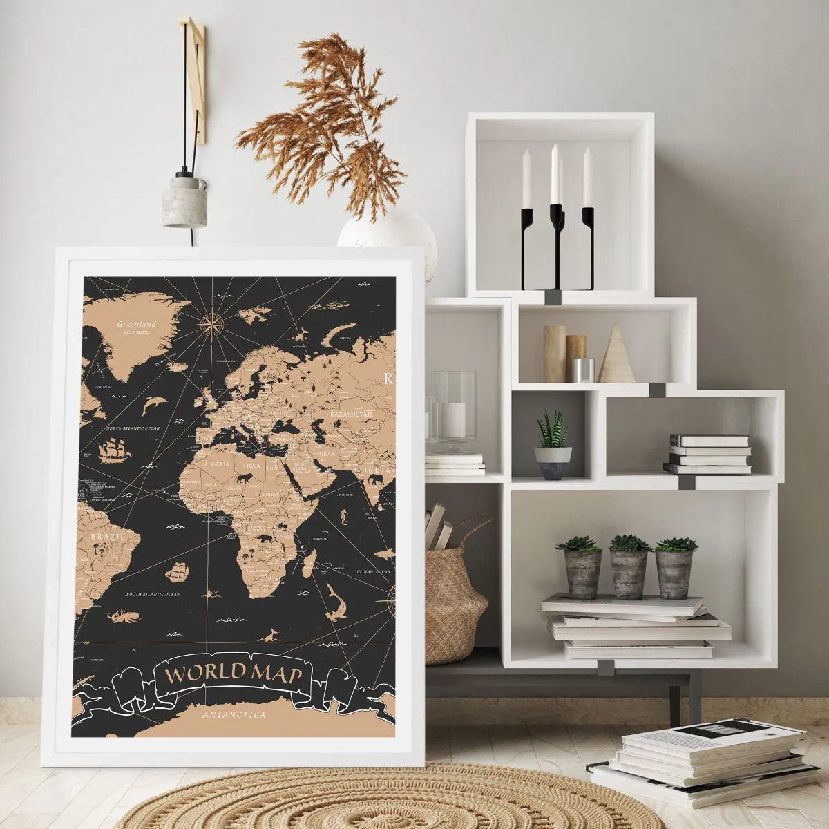 Affiche dans un cadre blanc - Poster - Les limites de mon monde - 30x40 cm