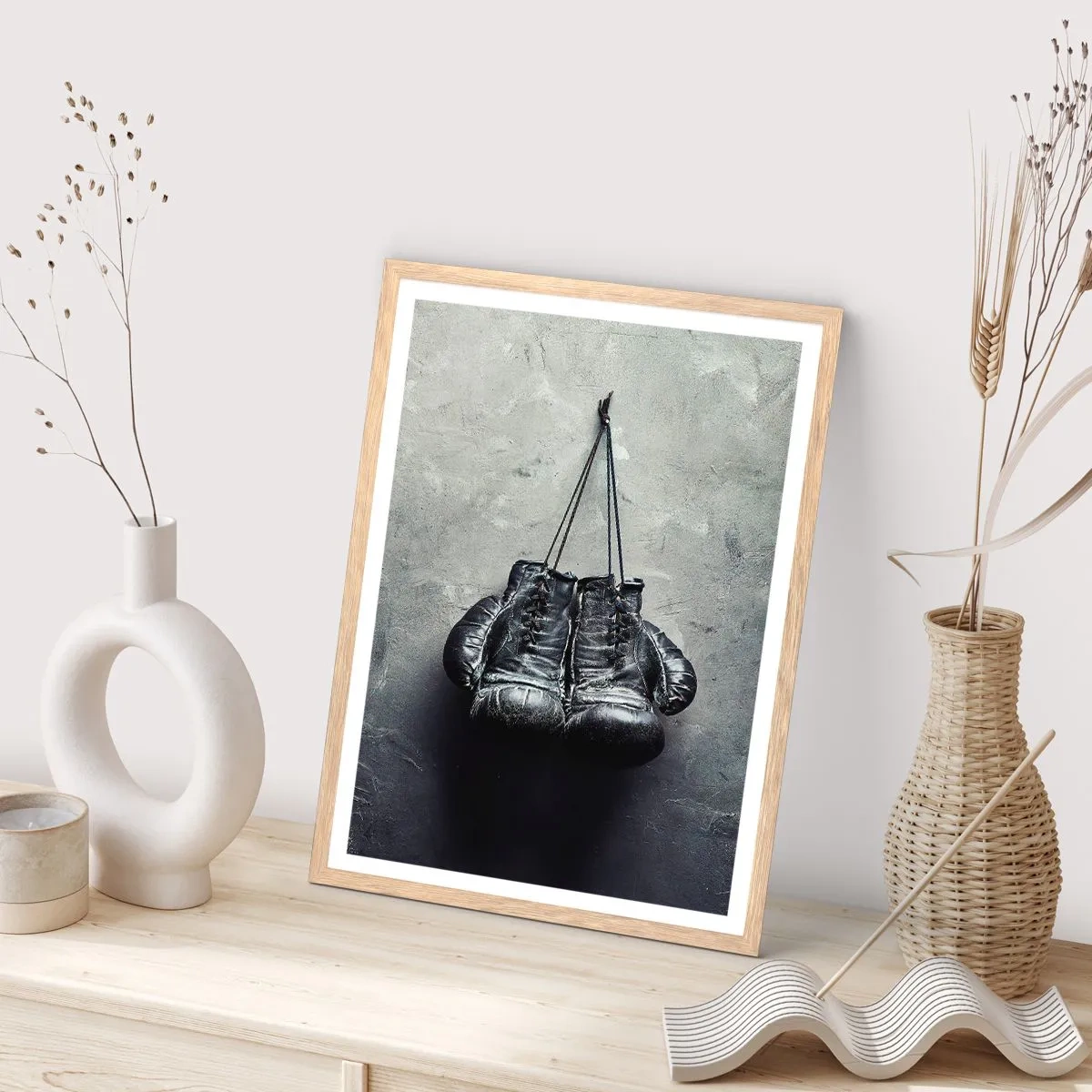 Affiche dans un chêne clair - Poster - Un temps pour se battre et un temps pour la paix - 70x100 cm