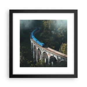 Affiche dans un cadre noir - Poster - Train nature - 30x30 cm