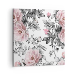 Impression sur toile - Image sur toile - Se perdre dans les fleurs des roses - 50x50 cm