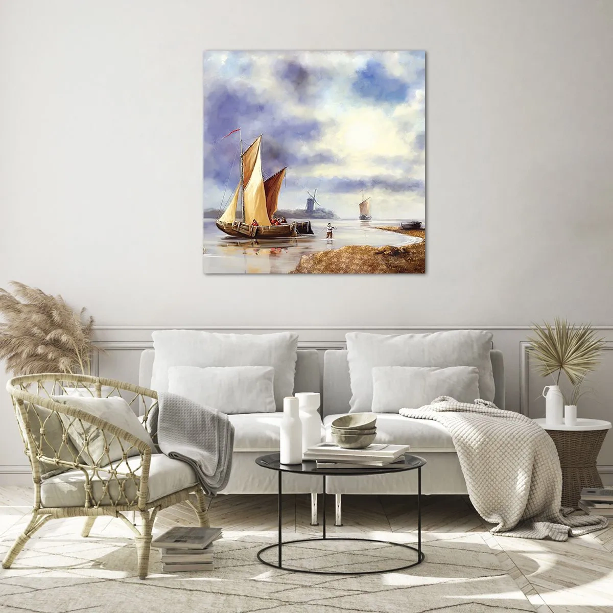 Impression sur verre - Image sur verre - Retour de marin - 50x50 cm