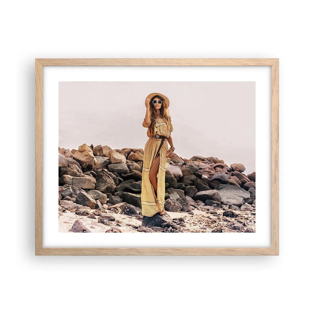 Affiche dans un chêne clair - Poster - La magie des pierres - 50x40 cm