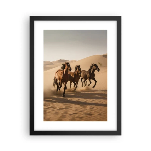 Affiche dans un cadre noir - Poster - Libre comme le vent - 30x40 cm