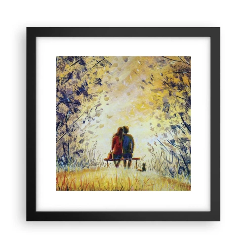 Affiche dans un cadre noir - Poster - Moment magique - 30x30 cm