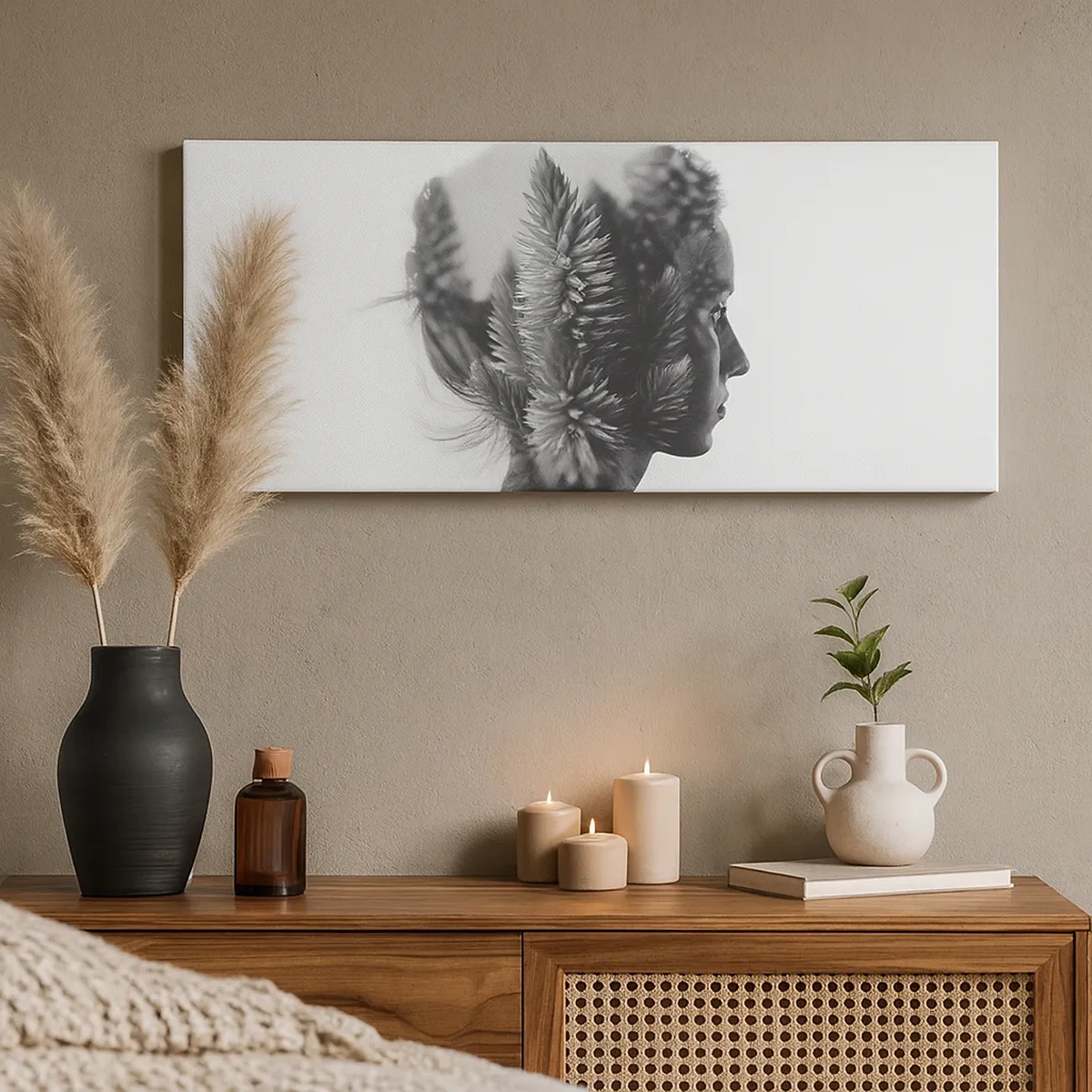 Impression sur toile - Image sur toile - Dame de la pinède - 30x30 cm