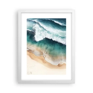 Affiche dans un cadre blanc - Poster - La rencontre éternelle - 30x40 cm