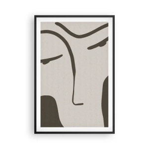 Affiche dans un cadre noir - Poster - Comme un tableau de Modigliani - 61x91 cm