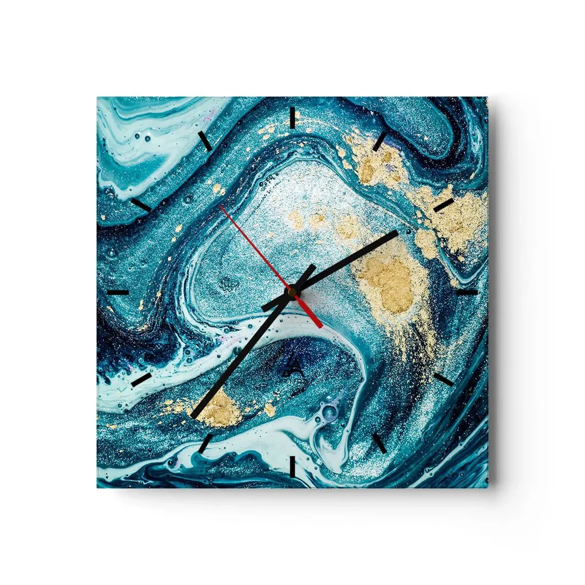 Horloge murale - Pendule murale - Vortex bleu - 40x40 cm
