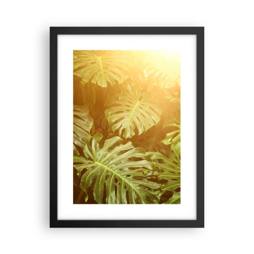 Affiche dans un cadre noir - Poster - Se fondre dans la verdure - 30x40 cm
