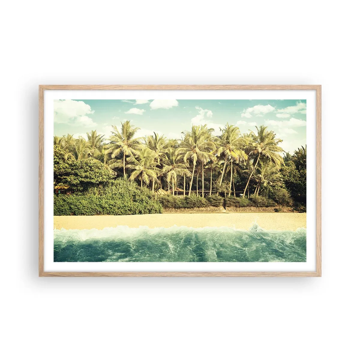 Affiche dans un chêne clair - Poster - Peut-être ici? - 91x61 cm