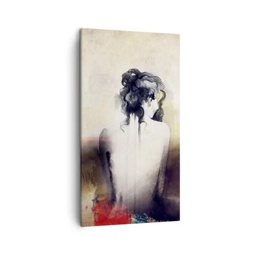 Impression sur toile - Image sur toile - Lignes lisses, formes ovales - 45x80 cm
