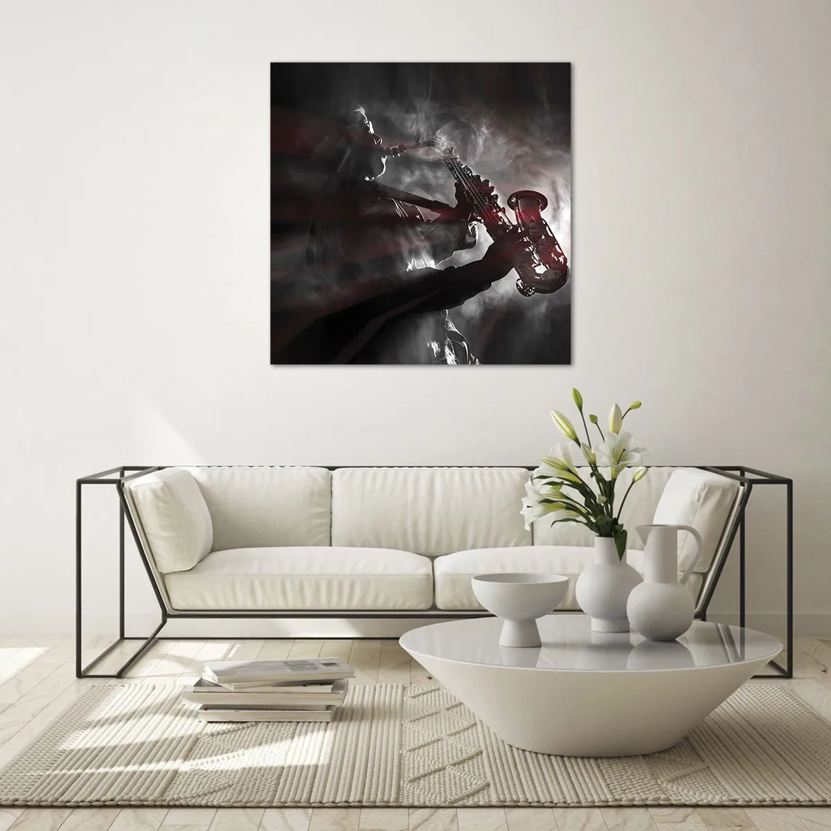 Impression sur verre - Image sur verre - Dans les brumes du jazz - 60x60 cm