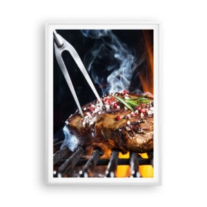 Affiche dans un cadre blanc - Poster - Juteux et parfumé - 70x100 cm