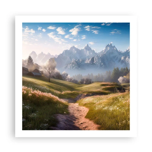 Affiche - Poster - Vallée idyllique - 60x60 cm