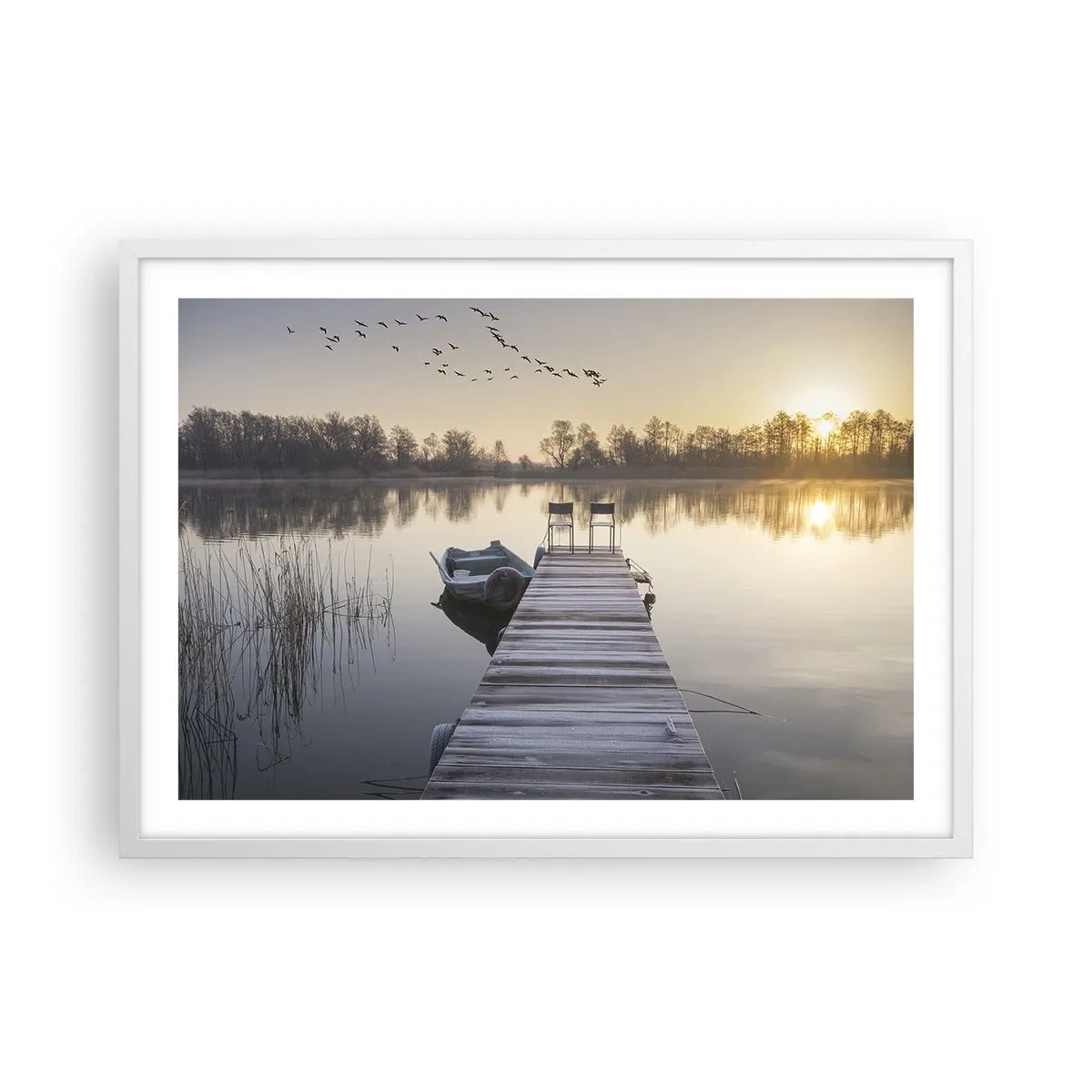 Affiche dans un cadre blanc - Poster - Je reviendrai - 70x50 cm