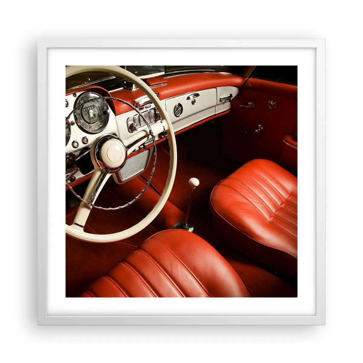 Affiche dans un cadre blanc - Poster - Luxe de style vintage - 50x50 cm