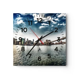 Horloge murale - Pendule murale - L'île de verre - 30x30 cm