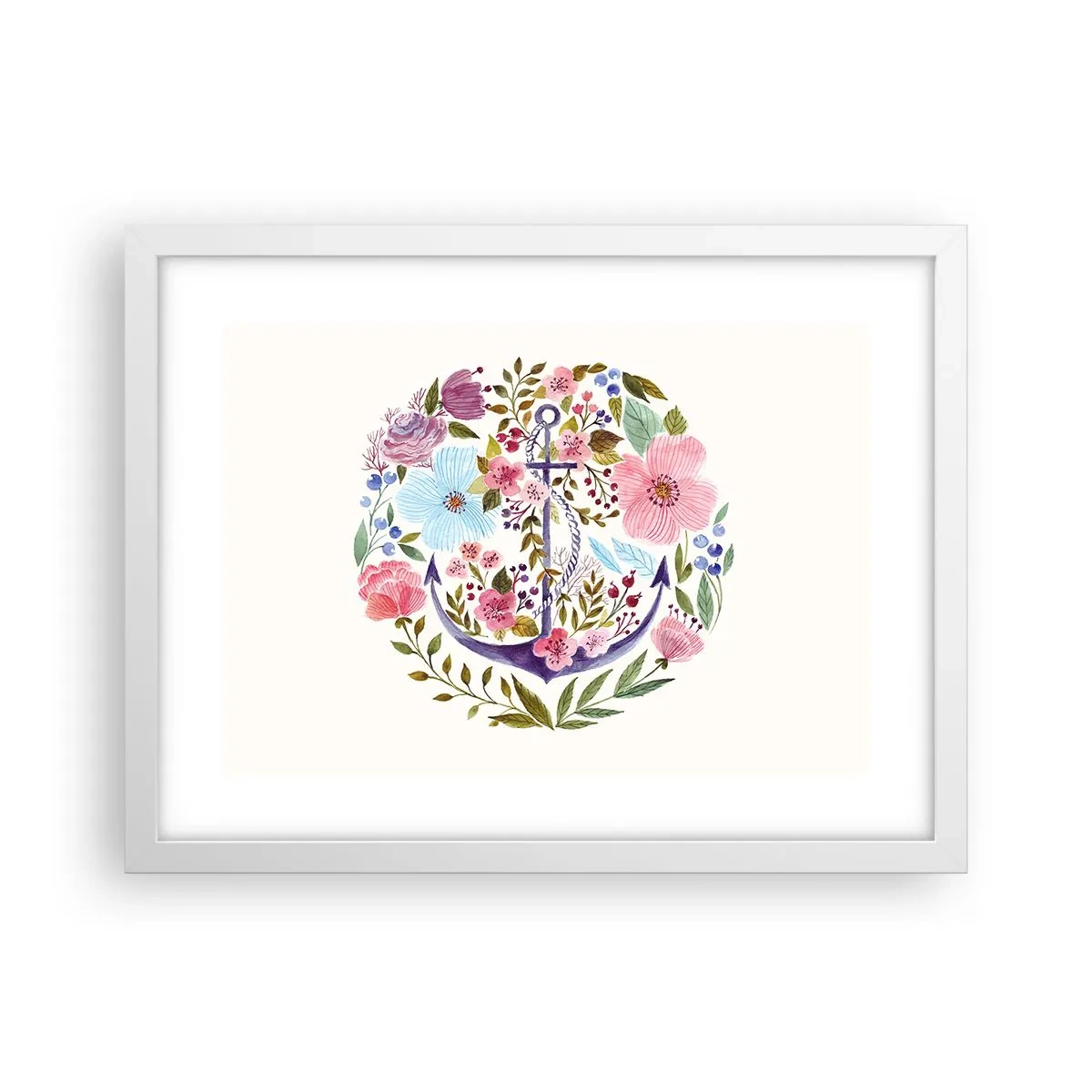 Affiche dans un cadre blanc - Poster - Le beau rêve du marin - 40x30 cm