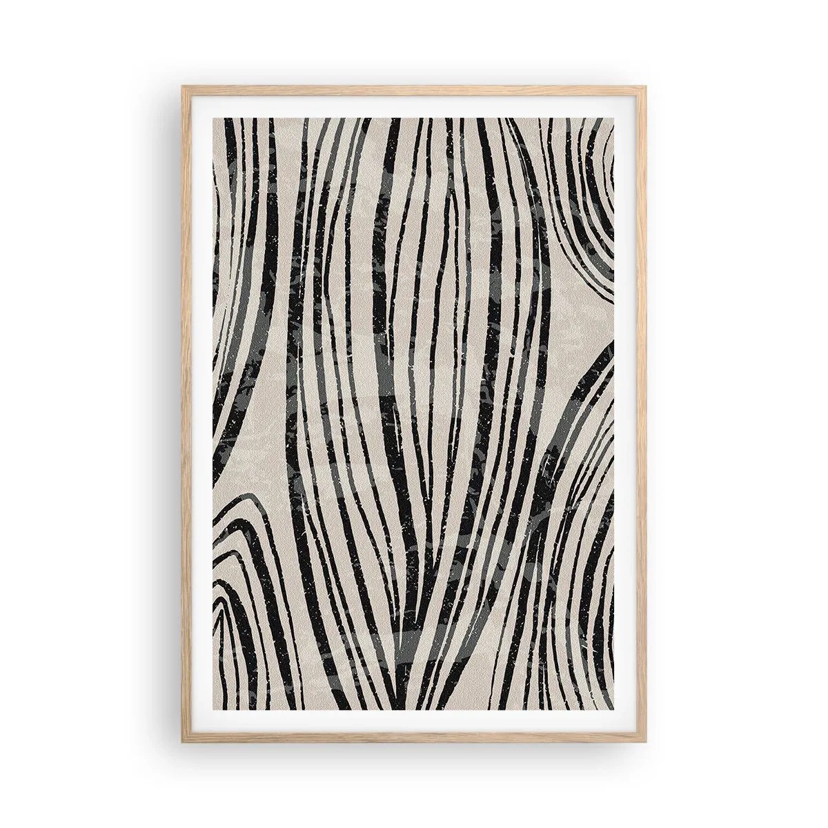 Affiche dans un chêne clair - Poster - Ligne de marécage - 70x100 cm