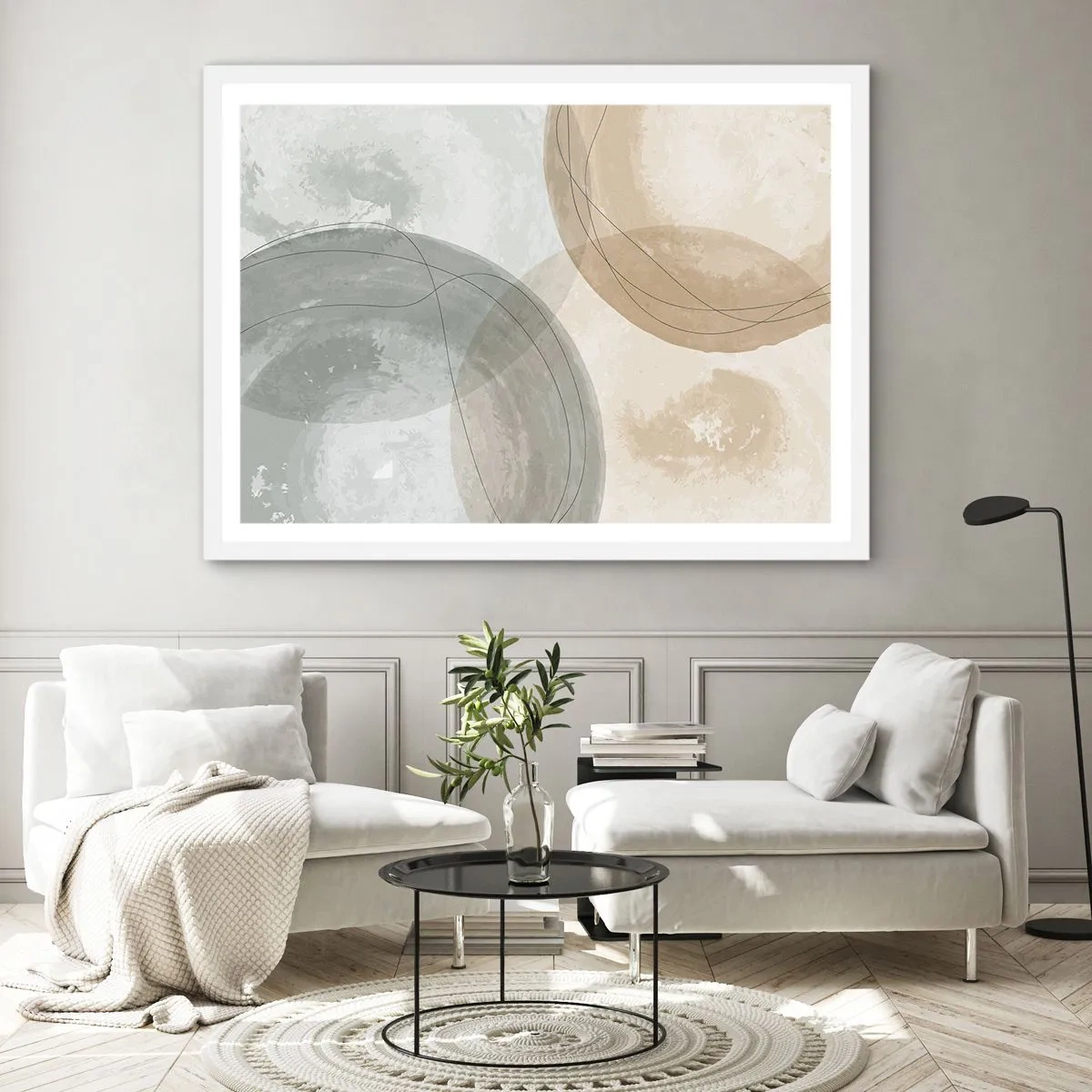 Affiche dans un cadre blanc - Poster - Mondes pénétrants - 91x61 cm