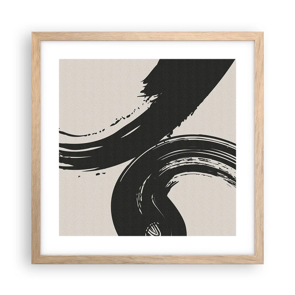 Affiche dans un chêne clair - Poster - Balayage circulaire - 40x40 cm